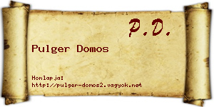 Pulger Domos névjegykártya